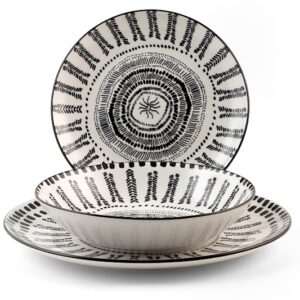 Servizio tavola 18 pezzi voyage in porcellana decorato H&H Lifestyle