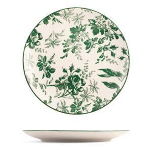 Servizio tavola 18 piatti margaret in porcellana decorata colore verde
 H&H Lifestyle