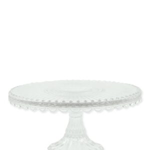 Alzatina Piatto per torta in vetro Alice trasparente Greengate