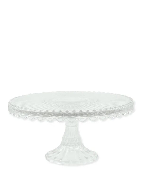Alzatina Piatto per torta in vetro Alice trasparente Greengate
