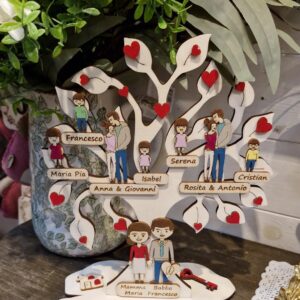 Albero della vita con base per i nonni personalizzabili h30cm 4642