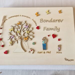 Album Fotografico in Legno Personalizzato Con Incisione ALBERO DELLA VITA CON PERSONAGGI i Idea Regalo  Pattycrea