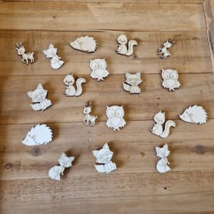 Animali del bosco 5cm con calamita