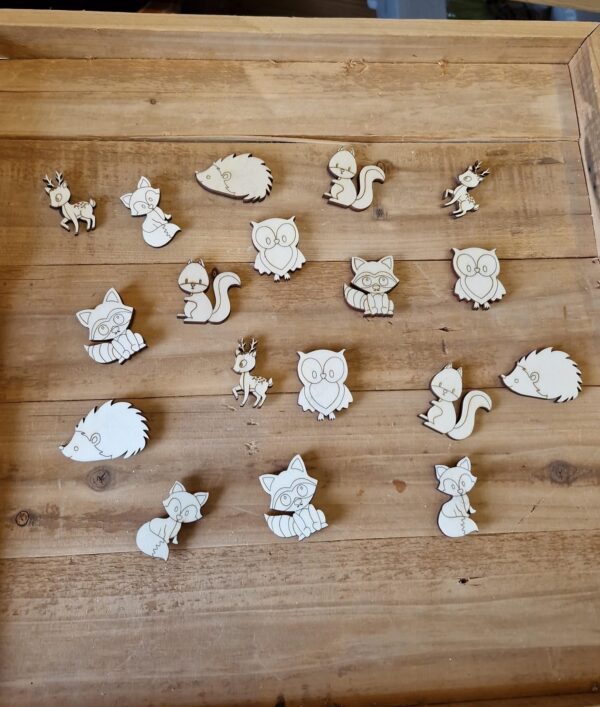 Animali del bosco 5cm con calamita