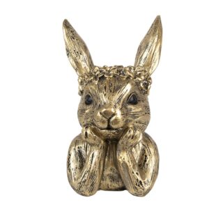 Candeliere Coniglio Color oro 9x8x15 cm Clayre