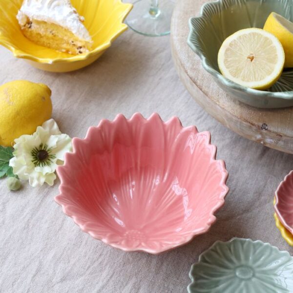 Ciotola fiore h6 d15cm rosa Chic Antique