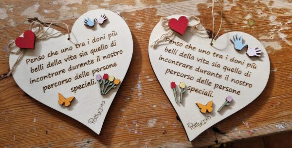 Cuore con frase H.15cm Pattycrea