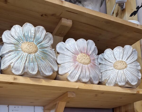 *Vaso a fiore ceramica bianco d14,5 h14,4