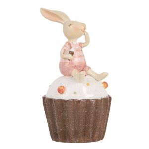 Decorativa Coniglio Beige rosa  7x13 cm Clayre
