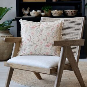 Federa Aix cuscino con frange e fiori di campo l50 w50cm cream Chic Antique
