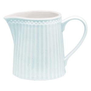 Lattiera brocca Alice in porcellana celeste 9x12x8cm Greengate