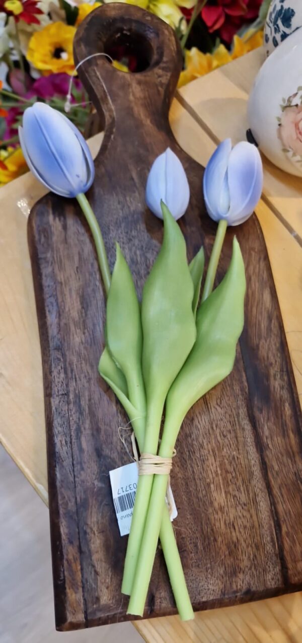 Mini bush tulipano x3 real touch lavanda