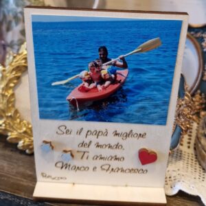 Rettangolo con  base foto e frase personalizzabile15x11,50 4694