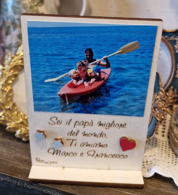 Rettangolo con  base foto e frase personalizzabile15x11,50 4694