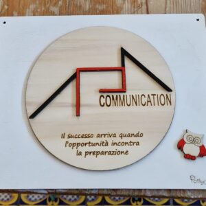 Rettangolo con logo dipinto a mano25cm Pattycrea