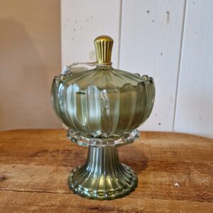 Candela vetro 17cm verde