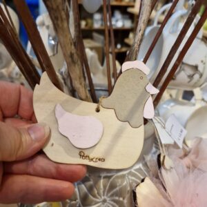 Segnaposto gallina personalizzabile 10cm