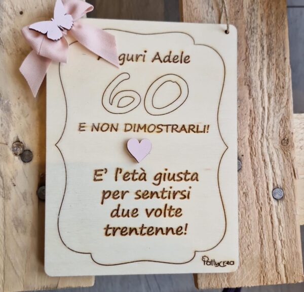 Targa compleanno 15cm
