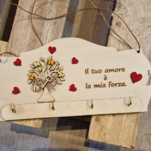 Targa fuoriporta personalizzabile con albero della vita22x11 cod 4703