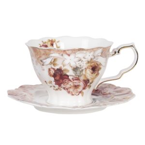 Tazzina da caffè con piattino D.15x7cm 0,25L Clayre e Eef