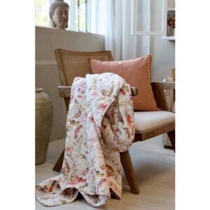 Trapunta Aix con fiori selvatici l180 w130 cm cream Chic Antique