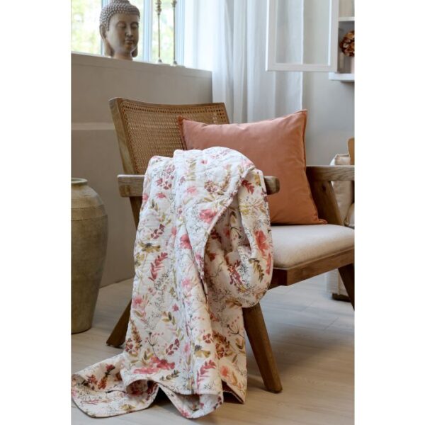 Trapunta Aix con fiori selvatici l180 w130 cm cream Chic Antique