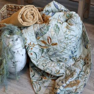 Trapunta Aix con motivo floreale L180/W130 cm opale Chic Antique