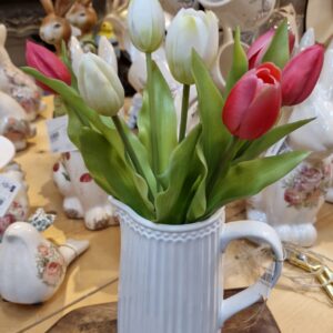 Tulipano fascio 7 fiori 30cm mix rosa bianco  Pattycrea