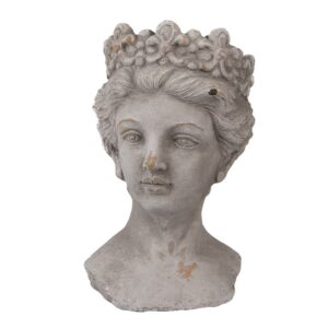 Vaso porta piante grigio 14x15x24cm clayre