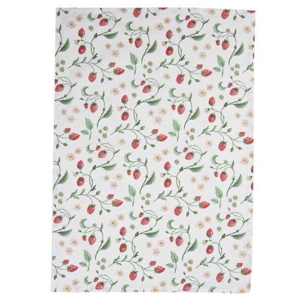 Strofinaccio da cucina 50x70 cm Bianco Rosso Cotone Fragole Clayre