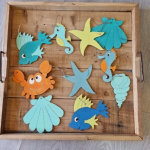 Animaletti del mare dipinti a mano 13cm 4756 Pattycrea