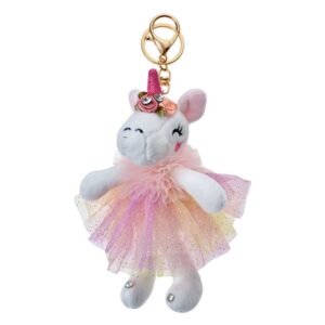 Portachiavi unicorno rosa clayre eef