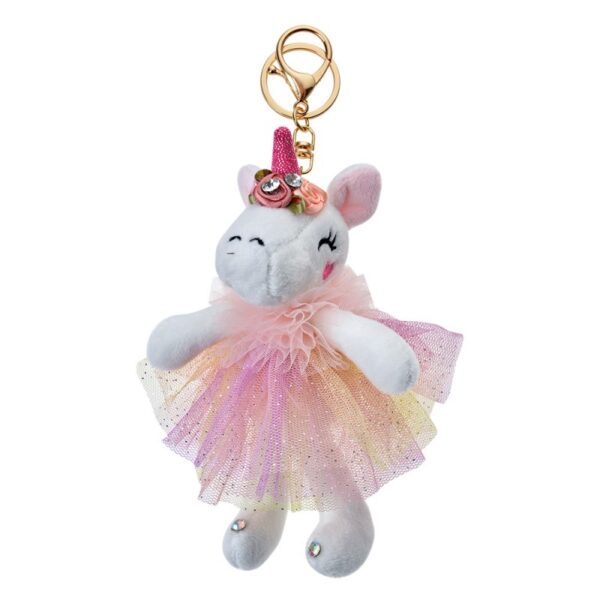 Portachiavi unicorno rosa clayre eef