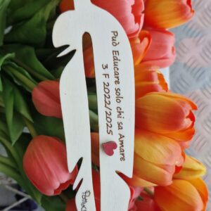Segnalibro piuma con scritta 20cm personalizzabile 4792 Pattycrea