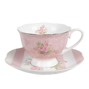 Tazzina da caffe con piattino 12x9xx6cm 14x2cm clayre eef