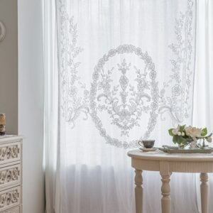 Tenda Criseide bianca cm150X290 100% lino Mia per Te