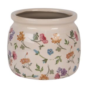 Vaso Porta Pianta Beige Rosa Ø 16x13 cm Clayre eef