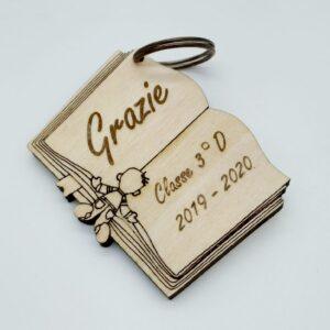 PORTACHIAVE LEGNO FORMA LIBRO CON NOME INCISO 2220 PATTYCREA