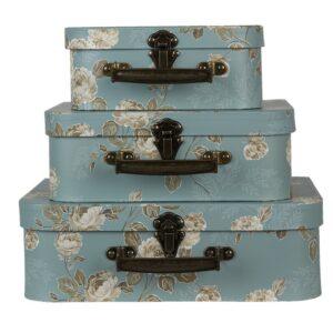 Set valigie 30x21x9 25x18x9 16x8cm Clayre eef